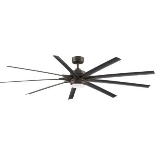 Fanimation Odyn - 84 inch - Matte Greige with Weathered Wood Blades and LED Light Kit FPD8159GRW